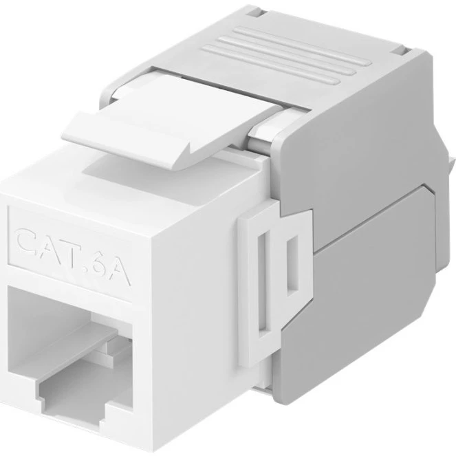 Goobay Keystone RJ45 CAT 6A UTP 16,5 mm hvid, krokodilleklemme