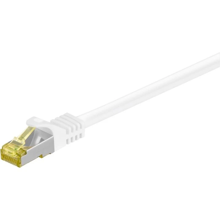 Goobay CAT7 S/FTP RJ45 Netværkskabel, 1m, Hvid, LSZH
