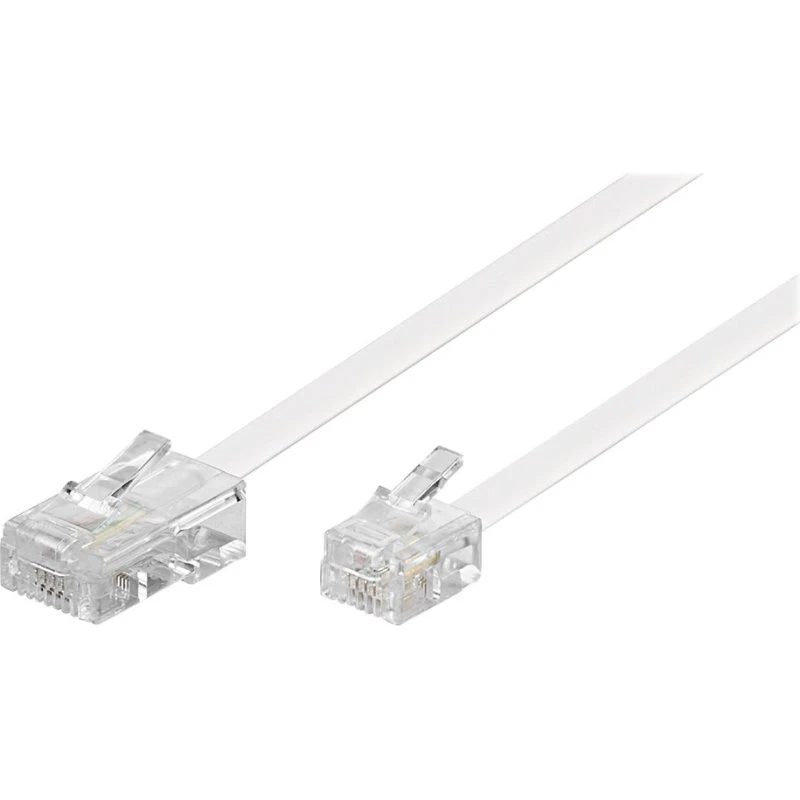 Goobay 6m Hvid RJ11/RJ14 til RJ45 Telefonkabel