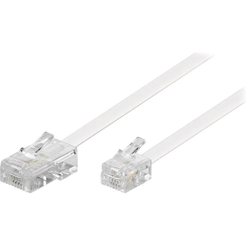 Goobay RJ11 til RJ45 10m Hvid Kabel