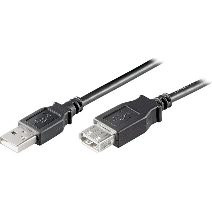 goobay USB 2.0 5m forlængerkabel sort