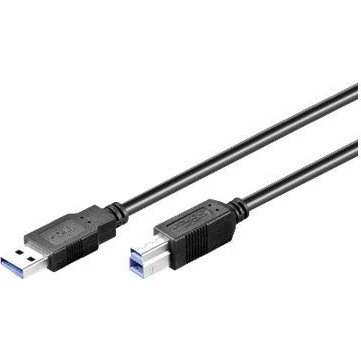 Goobay USB 3.0 A til B 3m, Sort