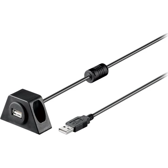 goobay USB 2.0 A til A 1,2m, Sort, monterbar