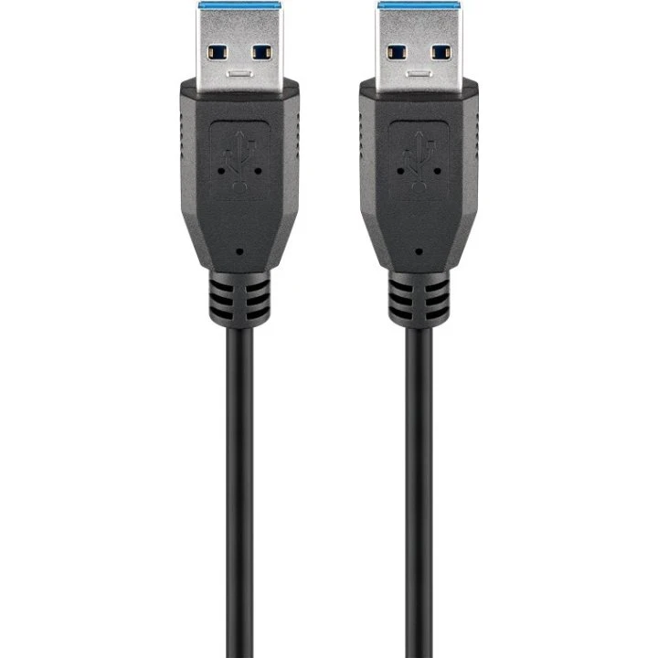 Goobay USB 3.0 A-A kabel, 1 m, sort