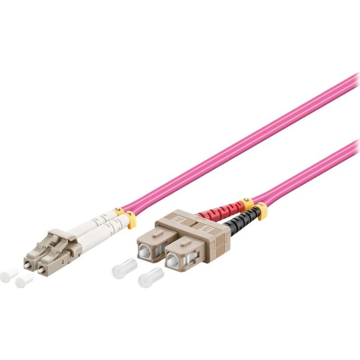 goobay Pro Fiber OM4 LC-SC 10m Rød