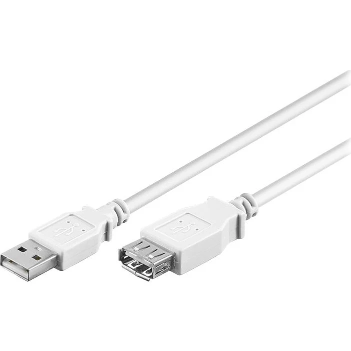goobay USB 2.0 A-han til A-hun 0,3m Hvid