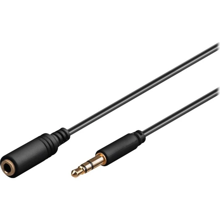goobay AVK 184-0050 3,5mm Audioforlængerkabel 0,5m Sort