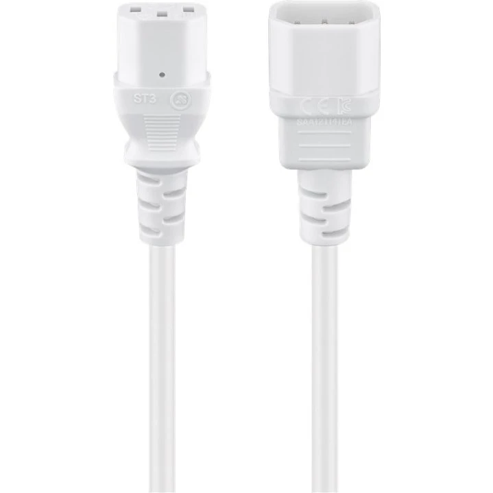Goobay 97584 C14-C13 Forlænger 2 m Hvid