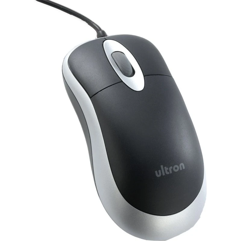 Ultron UM-100 Basic USB Mus, Sort/Sølv