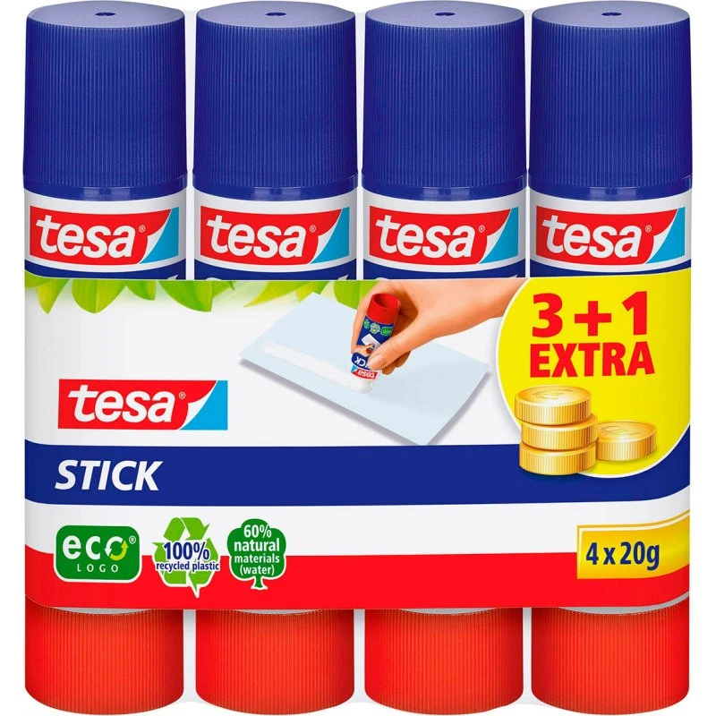 tesa Stick Limstift 20g 4-Pack ecoLogo