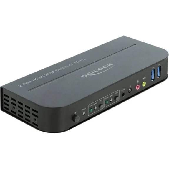DeLock HDMI KVM 4K 60 Hz USB 3.0 og Audio Switch