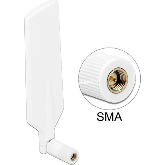 DeLock LTE WLAN Dual Band Antenne 4 dBi Hvid