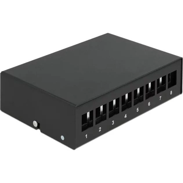 DeLOCK 8-Port Black Keystone Patch Panel