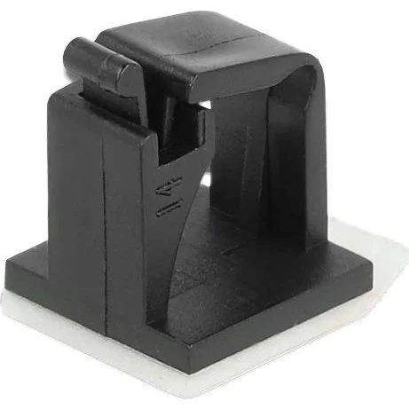 DeLOCK Kabelholder med låseklem, sort (10 stk)