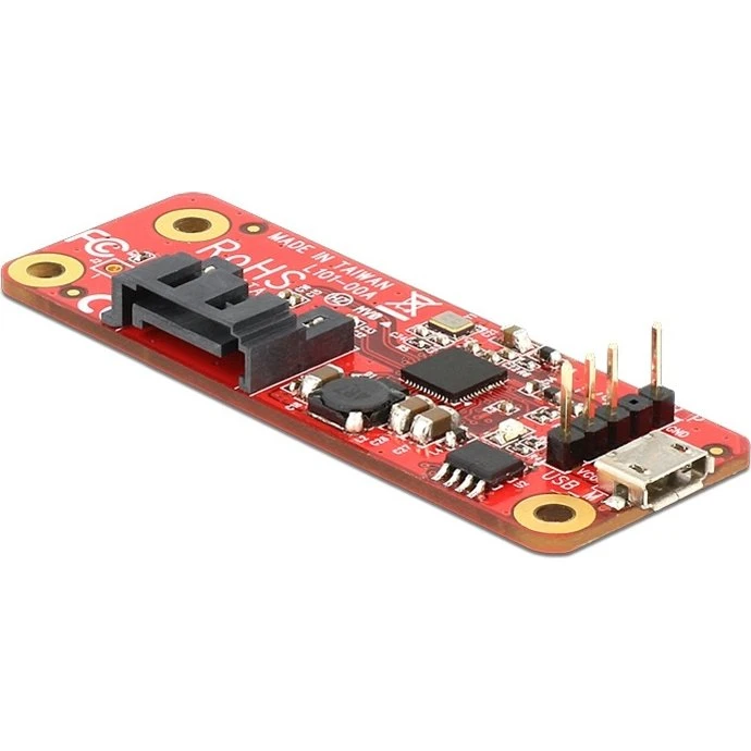 DeLOCK 62626 SATA-Adapter til Raspberry Pi, hindbærfarvet