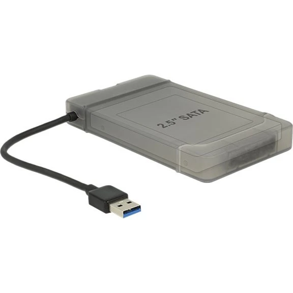 DeLOCK Lagringskontrol 2.5" SATA 6Gb/s USB 3.0 grå/sort