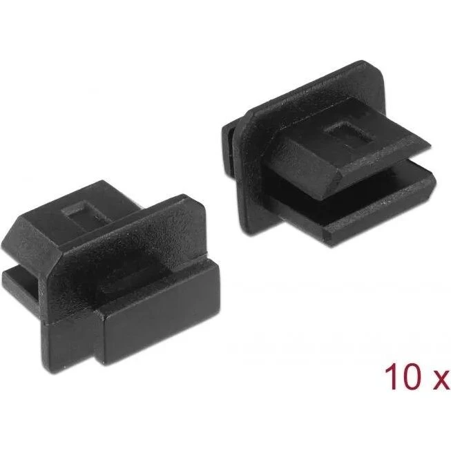 DeLöck Dust Cover for mini DisplayPort, sort (10 stk)