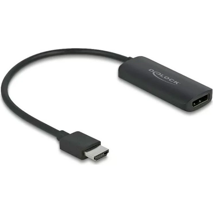 Delock HDMI til DisplayPort Adapter 18 cm, sort (8K30 Hz)