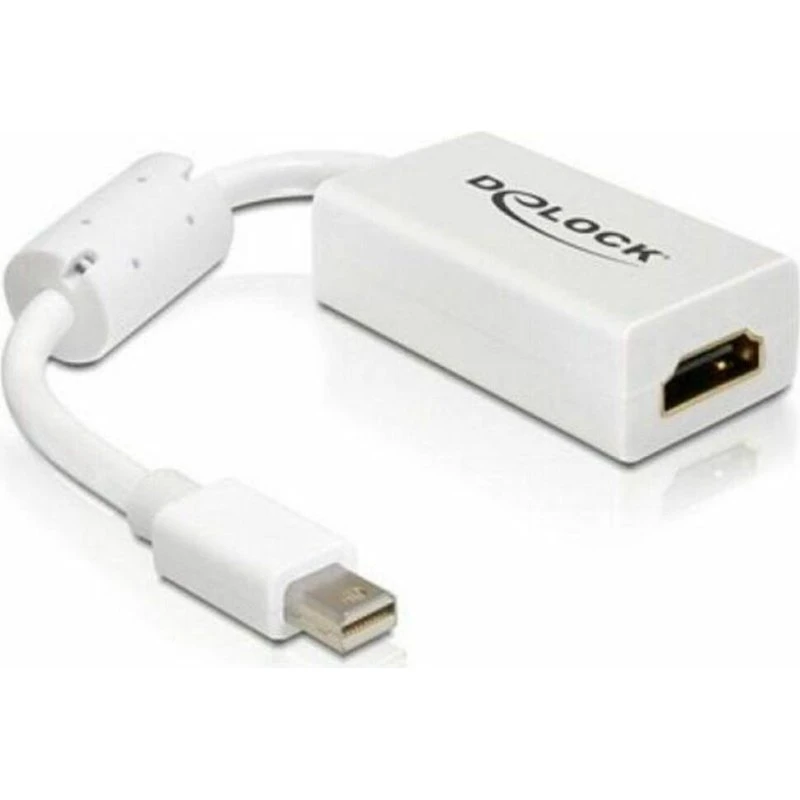 DELOCK Mini DisplayPort til HDMI-adapter, 18 cm, hvid