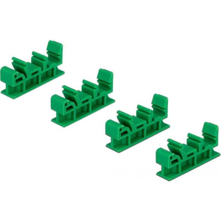 DeLOCK DIN rail clip grøn (4 stk)