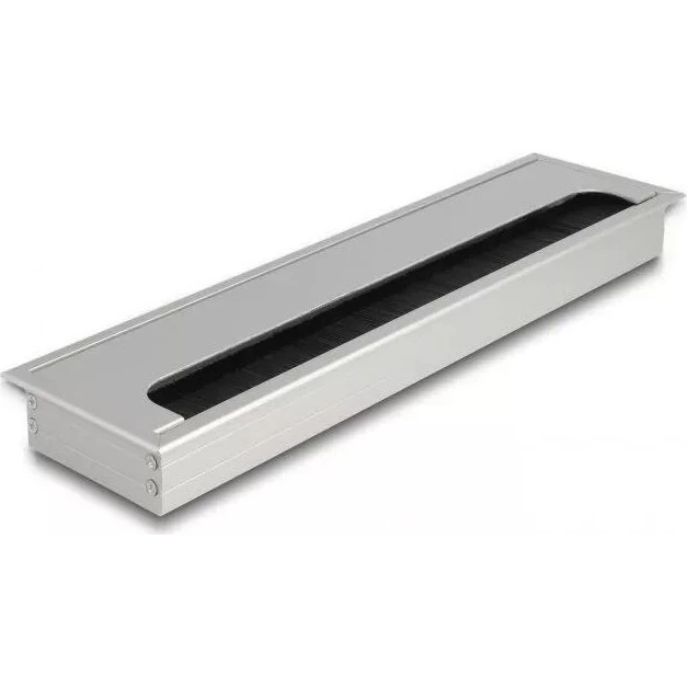 DeLOCK Cable Grommet 300 x 80 x 28 mm silver