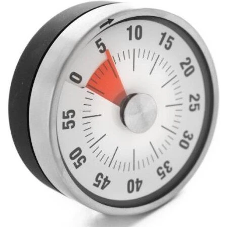 Hendi Analog Timer 60 min Ø80x30 mm - Magnetisk, Rød markering