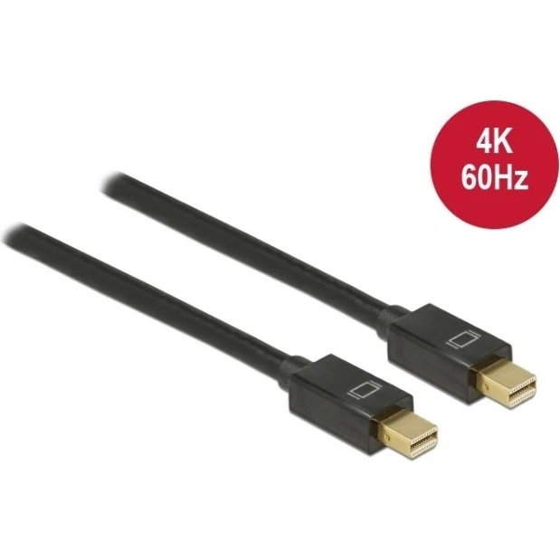 Delock Mini DisplayPort 1.2 50 cm Sort