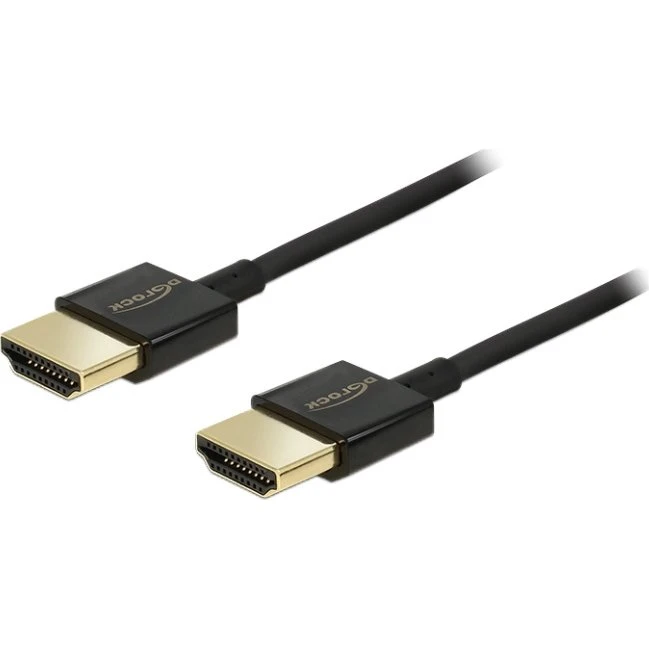 Delock Slim HDMI-kabel 3m med Ethernet, sort