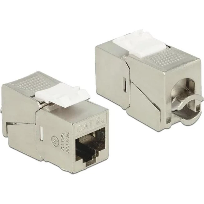 DeLOCK Keystone Module Cat.6a STP RJ45 Grå, 86211