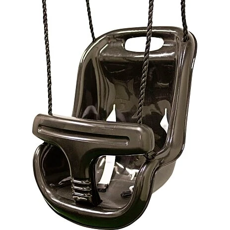 Nordic Play babygynge med høj ryg, ekstra kraftig plast - sort