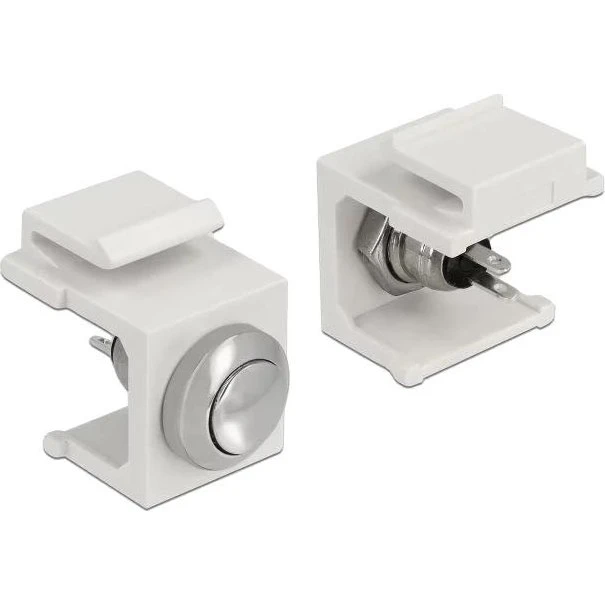 Delock Keystone Push-button, hvid