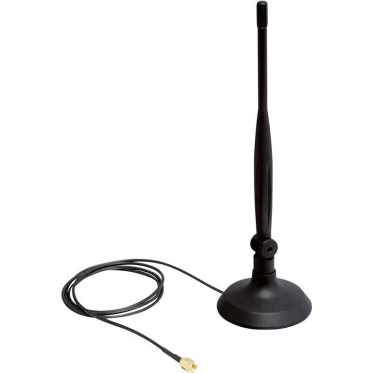 DeLöck SMA WLAN Antenne 4 dBi med Magnetsæt og Bøjelig Fod