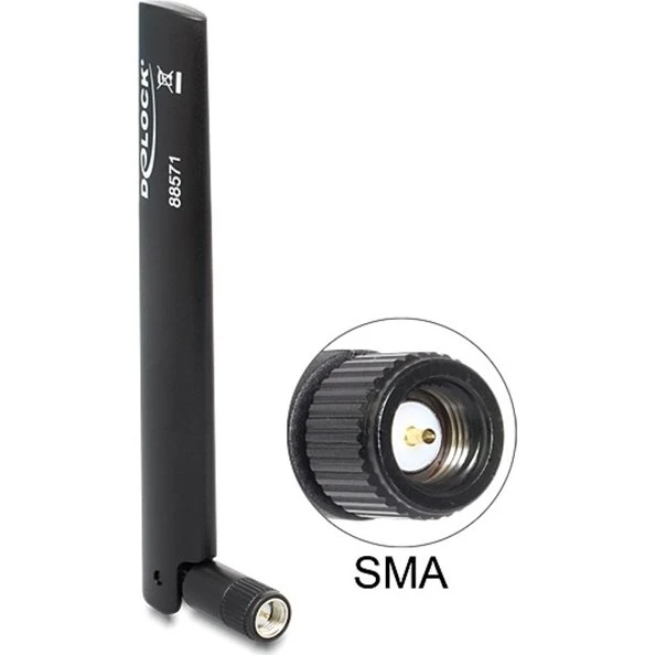DeLOCK LTE Antenne SMA, 3 dBi, omni, sort
