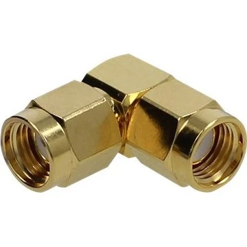 DeLOCK Antenneadapter vinklet RP-SMA til RP-SMA, guld