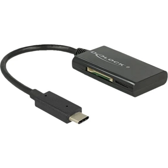 DeLOCK USB 3.1 Gen 1 Card Reader USB-C 4 Slots Sort