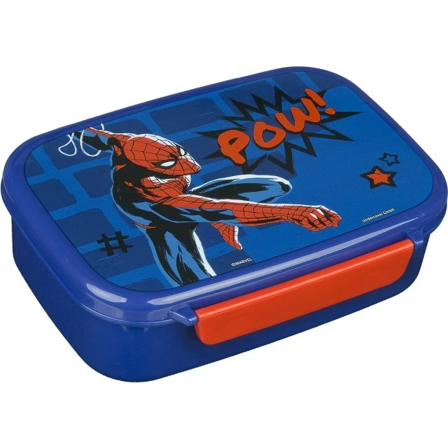 Undercover Spider-Man Madkasse med Aftagelig Indsat, Blå, 1 L