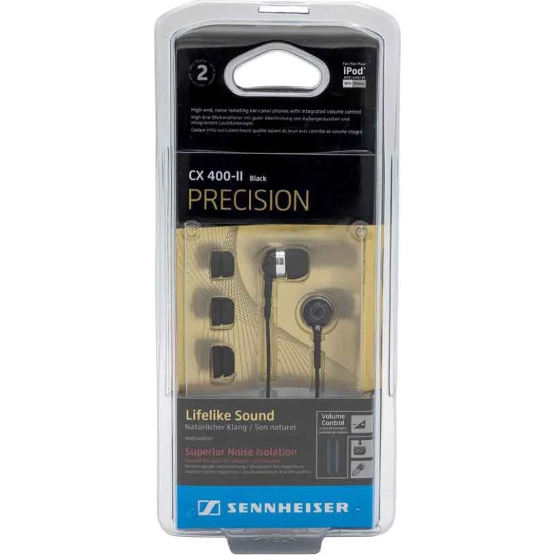 Sennheiser CX 400-II Precision Høretelefoner, Sort, 3.5mm