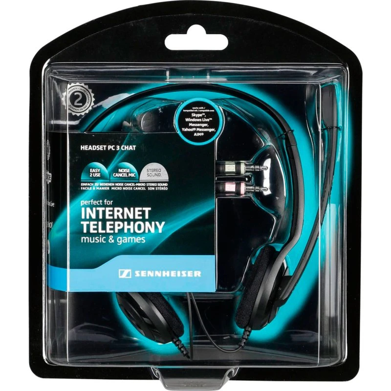 Sennheiser PC 3 Chat On-Ear Hovedtelefon, Sort