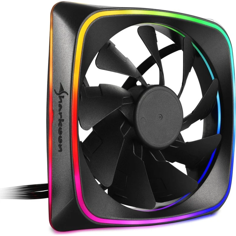 Sharkoon RGB Shark Lights 120mm Sort Ventilator