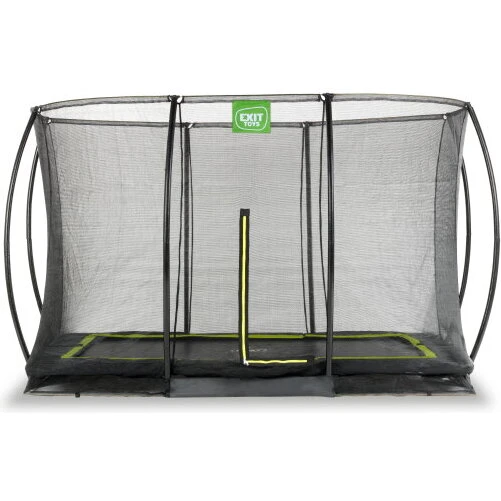 EXIT Silhouette nedgravet trampolin 244x366 cm med sikkerhedsnet – sort