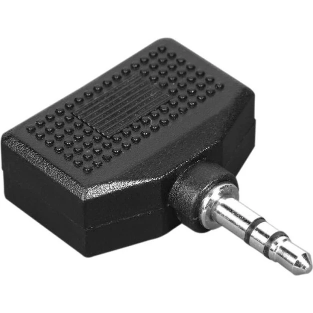 Hama Audio Adapter 2x3,5mm Hun-3,5mm Han ST, Sort