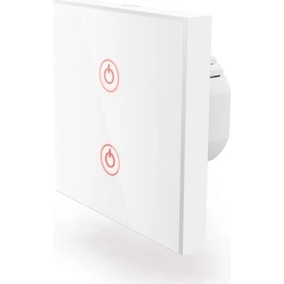Hama WiFi Touch Vægkontakt Dobbelt Hvid