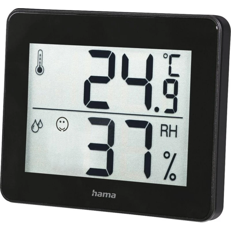 Hama TH-130 Indendørs Termometer/Hygrometer - Sort/Hvid