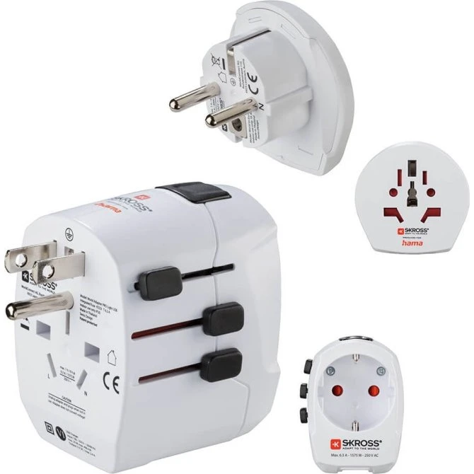 Hama World Travel Pro Light USB 3-ben Hvid