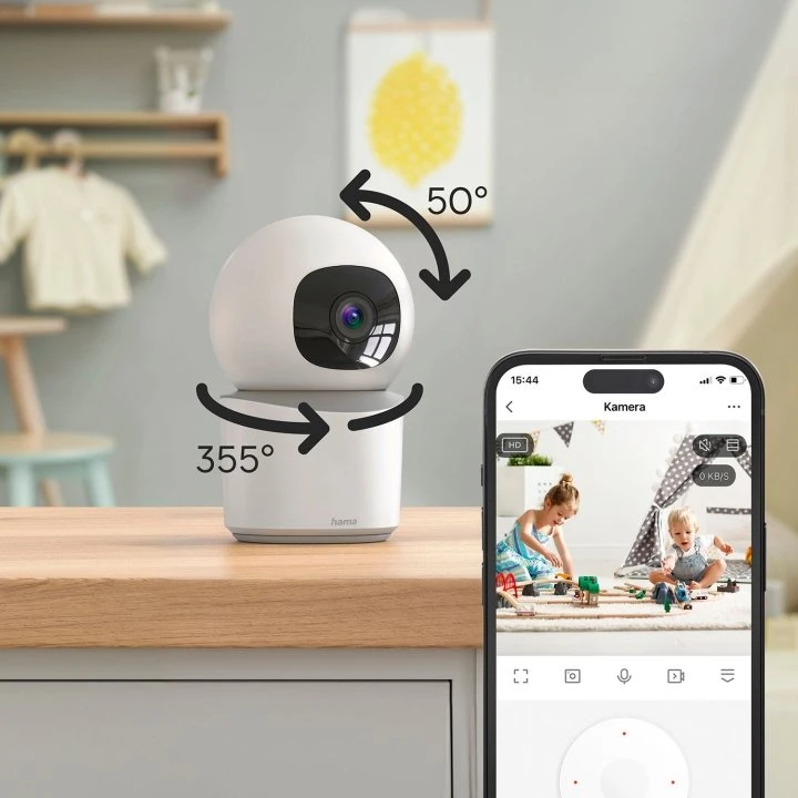 Hama Smart Overvågningskamera 1080p Drejeligt Hvid