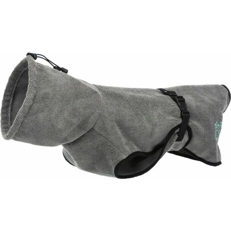 Trixie Hundebadekåbe Grå XS, 30 cm ryglængde