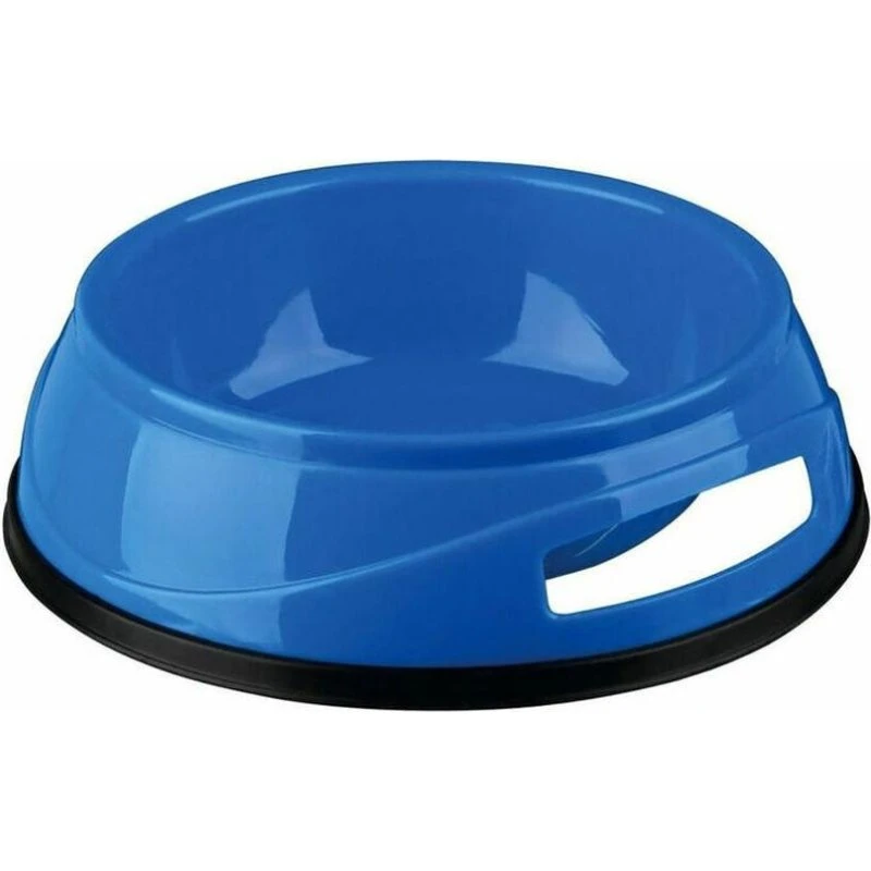 Trixie Hund Feeder 750 ml, sort/blå med skridsikker bund