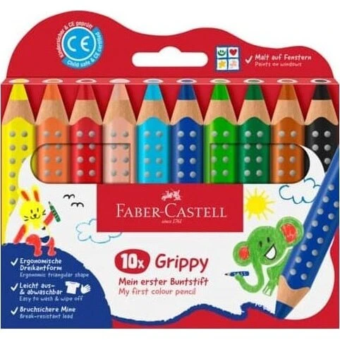 Faber-Castell Grippy Farveblyanter Sæt 10 Stk
