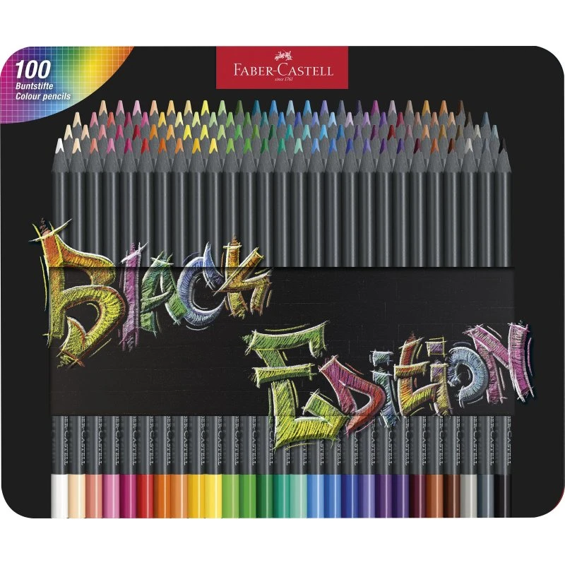 Faber-Castell Black Edition Farveblyanter 100 Farver i Metalæske