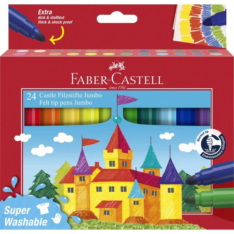 Faber-Castell Jumbo Tusser 24 Farver
